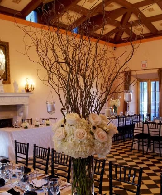 Tall wedding centerpiece by Tropical Arrangements, Randallstown MD