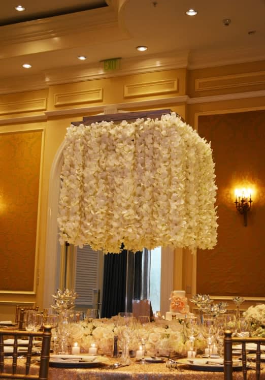 Tall wedding centerpiece by Tropical Arrangements, Randallstown MD
