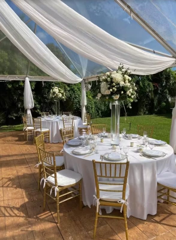Tall wedding centerpiece by Tropical Arrangements, Randallstown MD