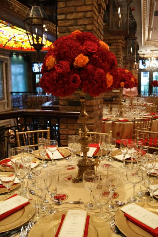 Tall wedding centerpiece by Tropical Arrangements, Randallstown MD
