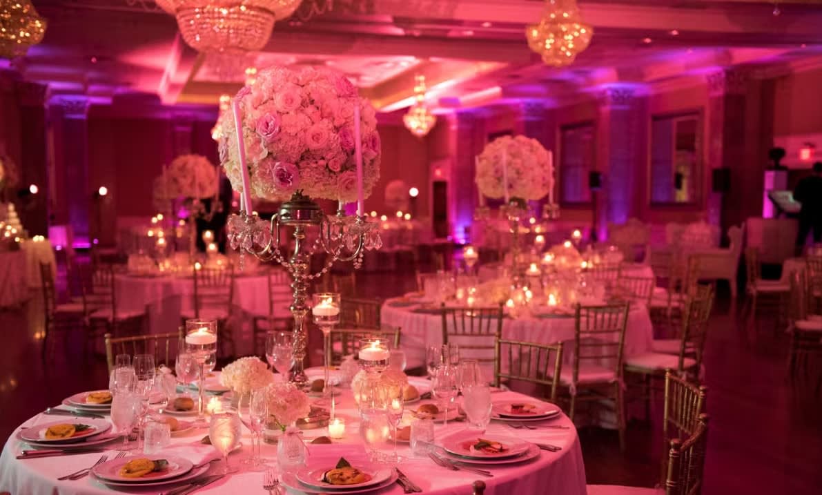 Tall wedding centerpiece by Tropical Arrangements, Randallstown MD