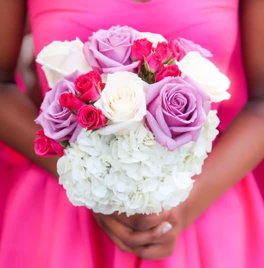 Bridesmaid bouquet by Tropical Arrangements, Randallstown MD