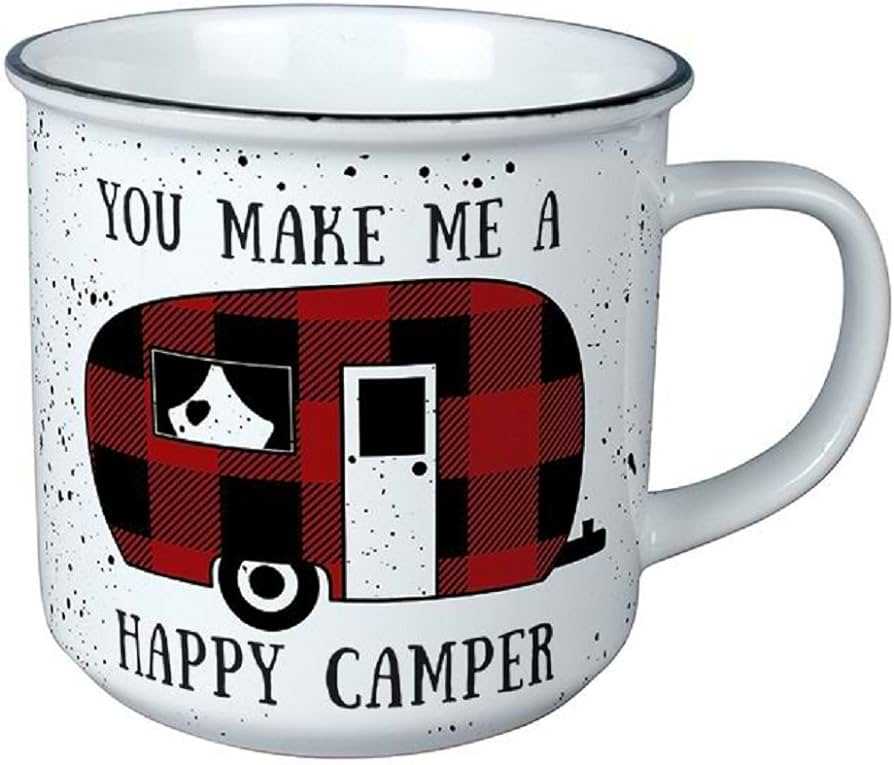 Happy Camper Mug Flower Bouquet