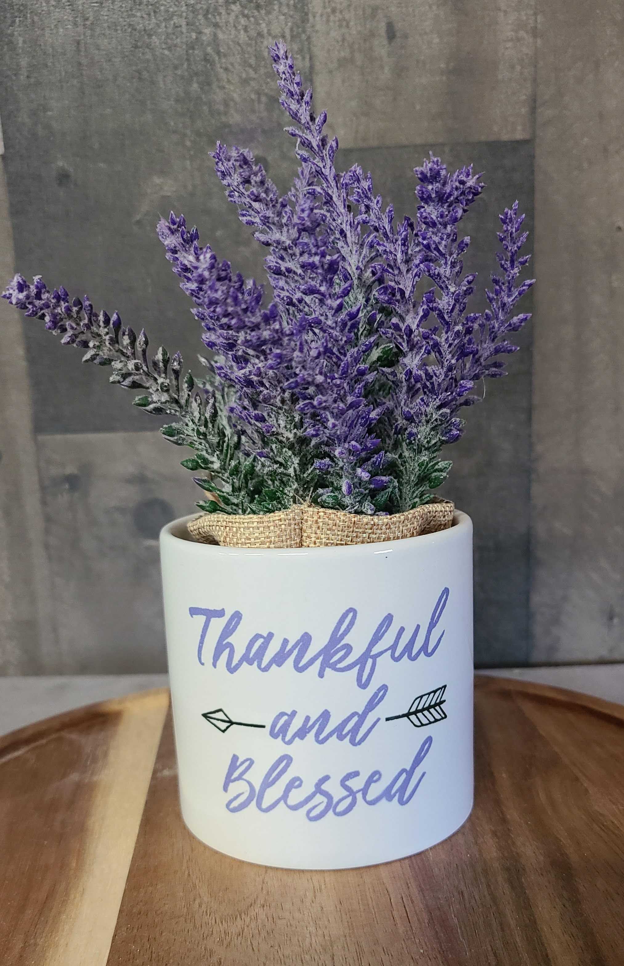 Lavender Silk Planter Flower Bouquet