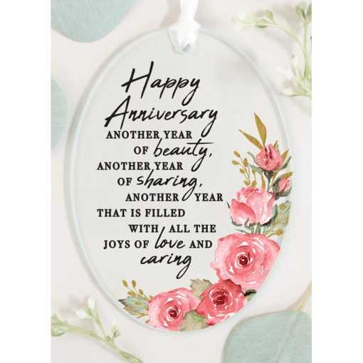Anniversary Glass Ornament