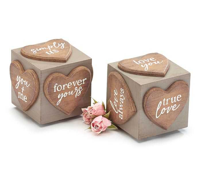 Heart Message Cube Flower Bouquet