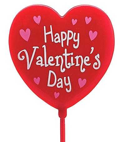 11.75" RED HEART VALENTINE PICK