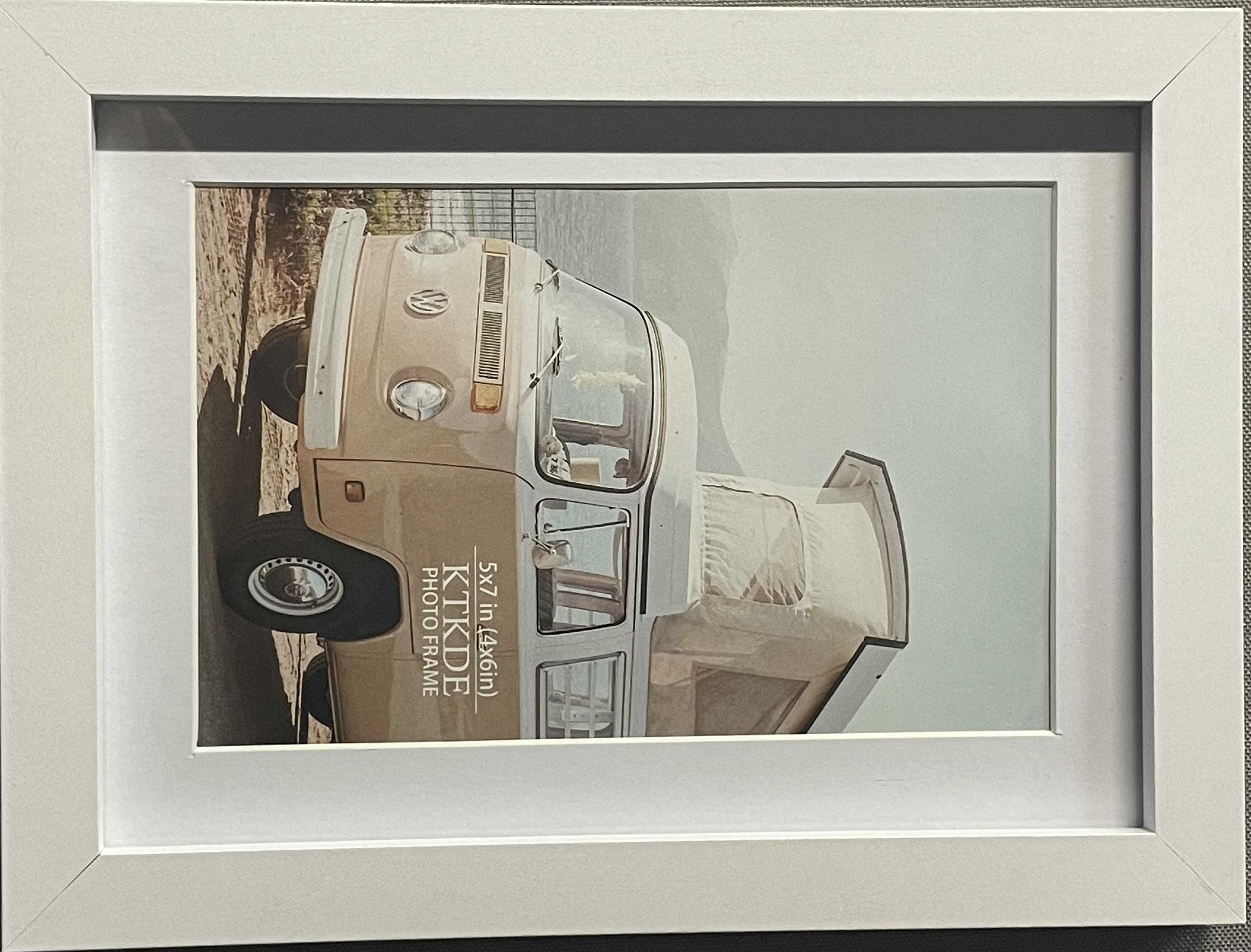 5x7 White Photo Frame Flower Bouquet