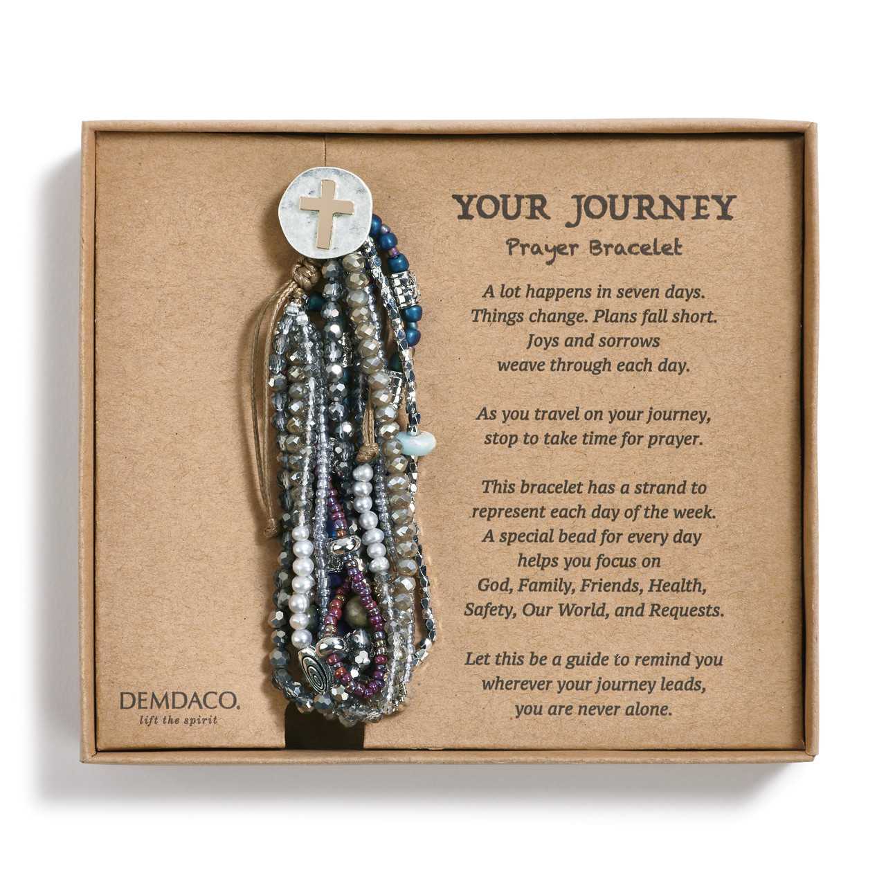 Gray Prayer Bracelet Flower Bouquet