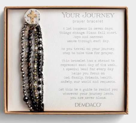 Black Prayer Bracelet Flower Bouquet