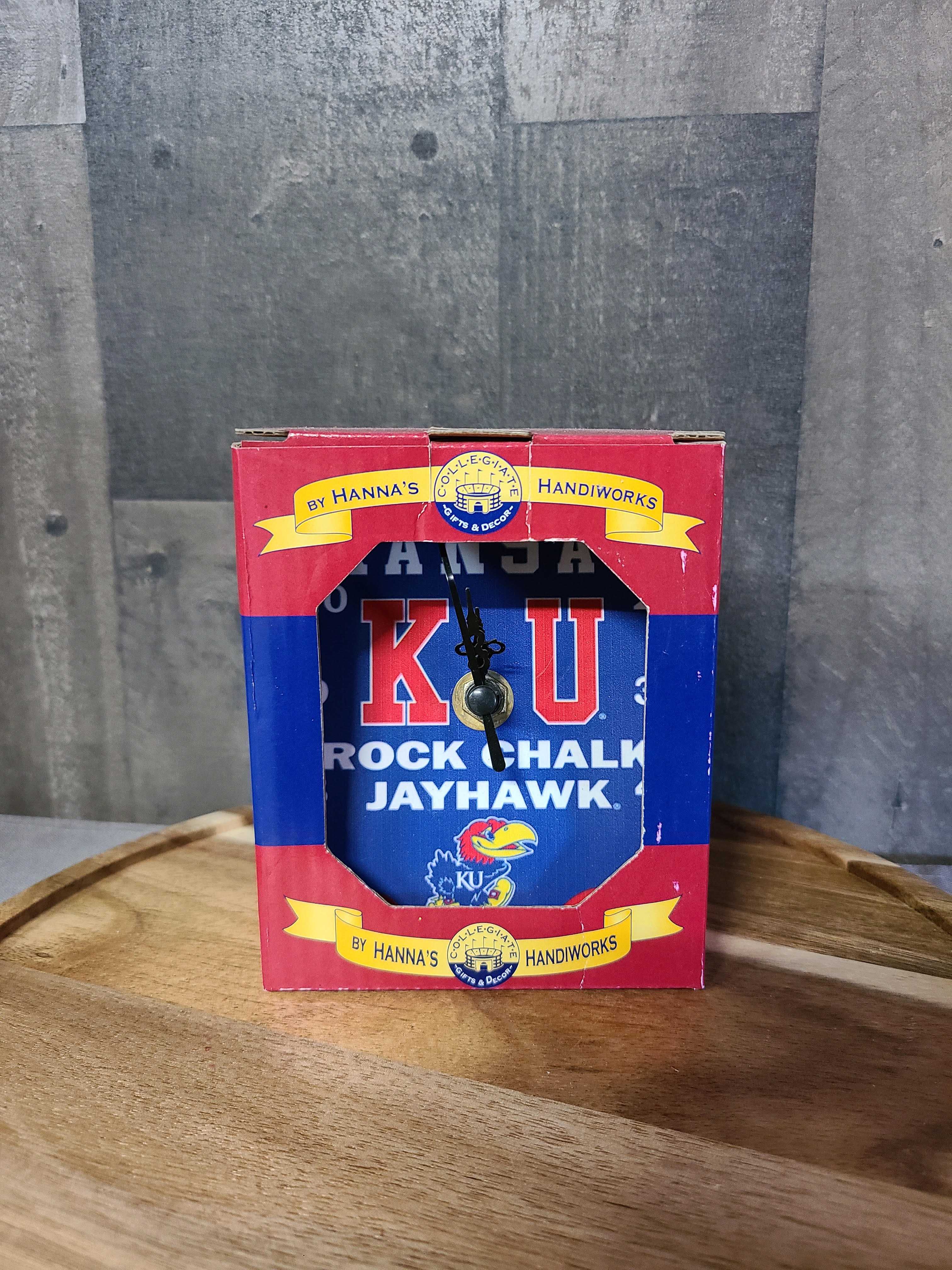 Jayhawk Desk Clock Flower Bouquet