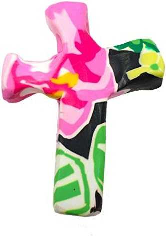 Multicolored Clay Cross Flower Bouquet