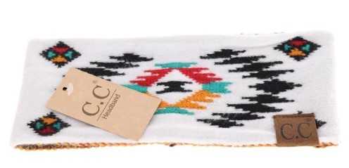 White Aztec Head Band