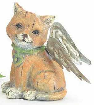 Angel Cat Figure Flower Bouquet