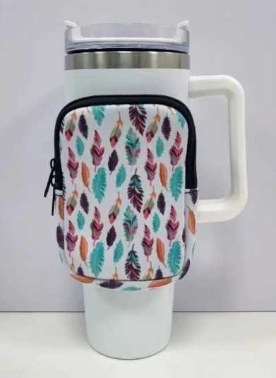 Feather Tumbler Bag Flower Bouquet