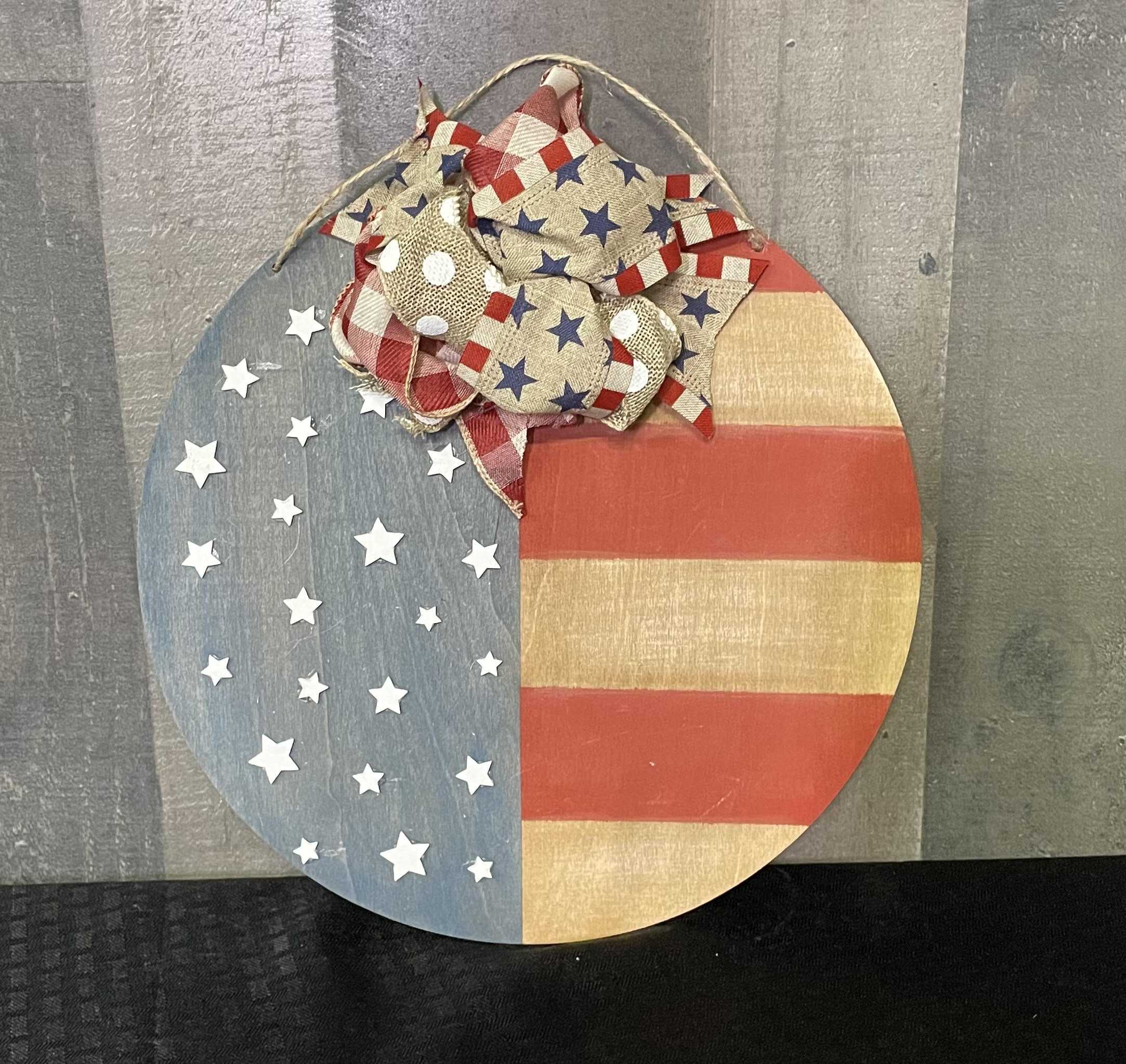 Flag Door Hangers Flower Bouquet