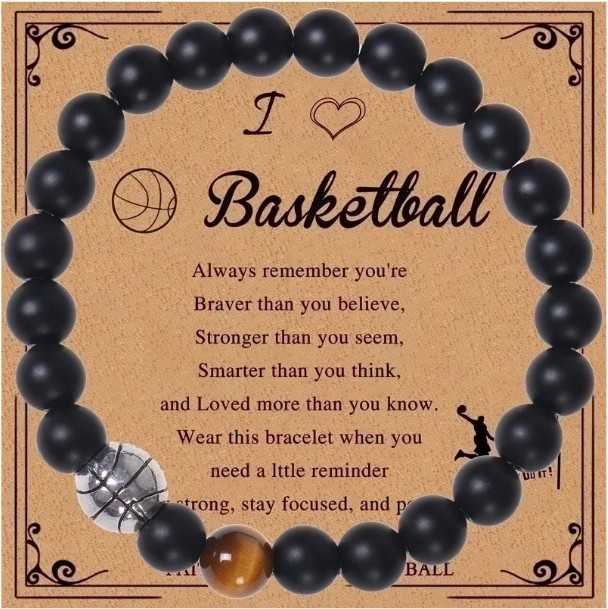 I love Basketball Silver bracelet Flower Bouquet