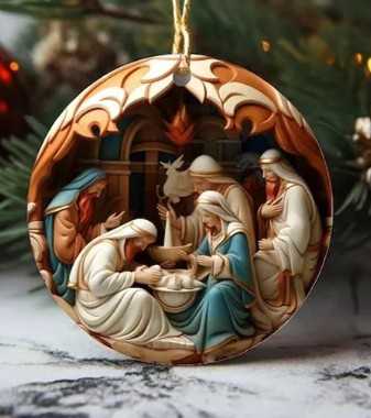 Nativity Christmas Ornament Five
