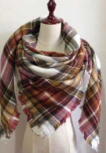 Red Plaid Scarf Flower Bouquet