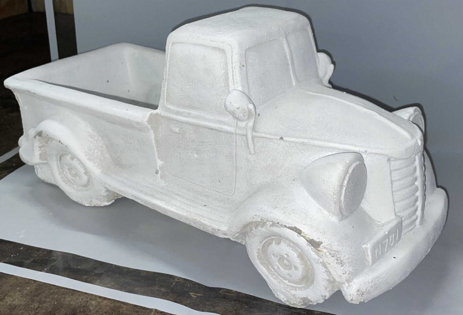 Truck Stone Planter Flower Bouquet