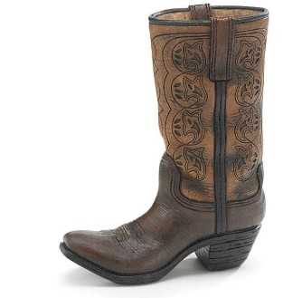 WESTERN SWING RESIN COWBOY BOOT VASE Flower Bouquet