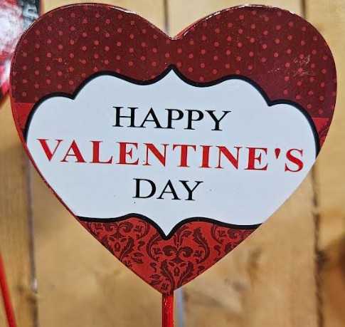 Wood Heart Pick with dots