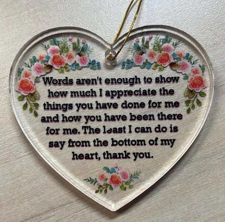Words arent enough - Thank You Ornament