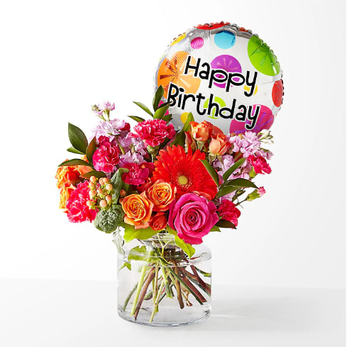 Fiesta & Balloon Bouquet (1 Mylar Included) (1 Globo Incluido) Flower Bouquet