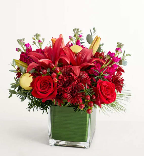 Crimson Carol Flower Bouquet