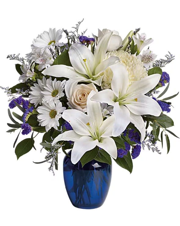Beautiful in Blue Flower Bouquet