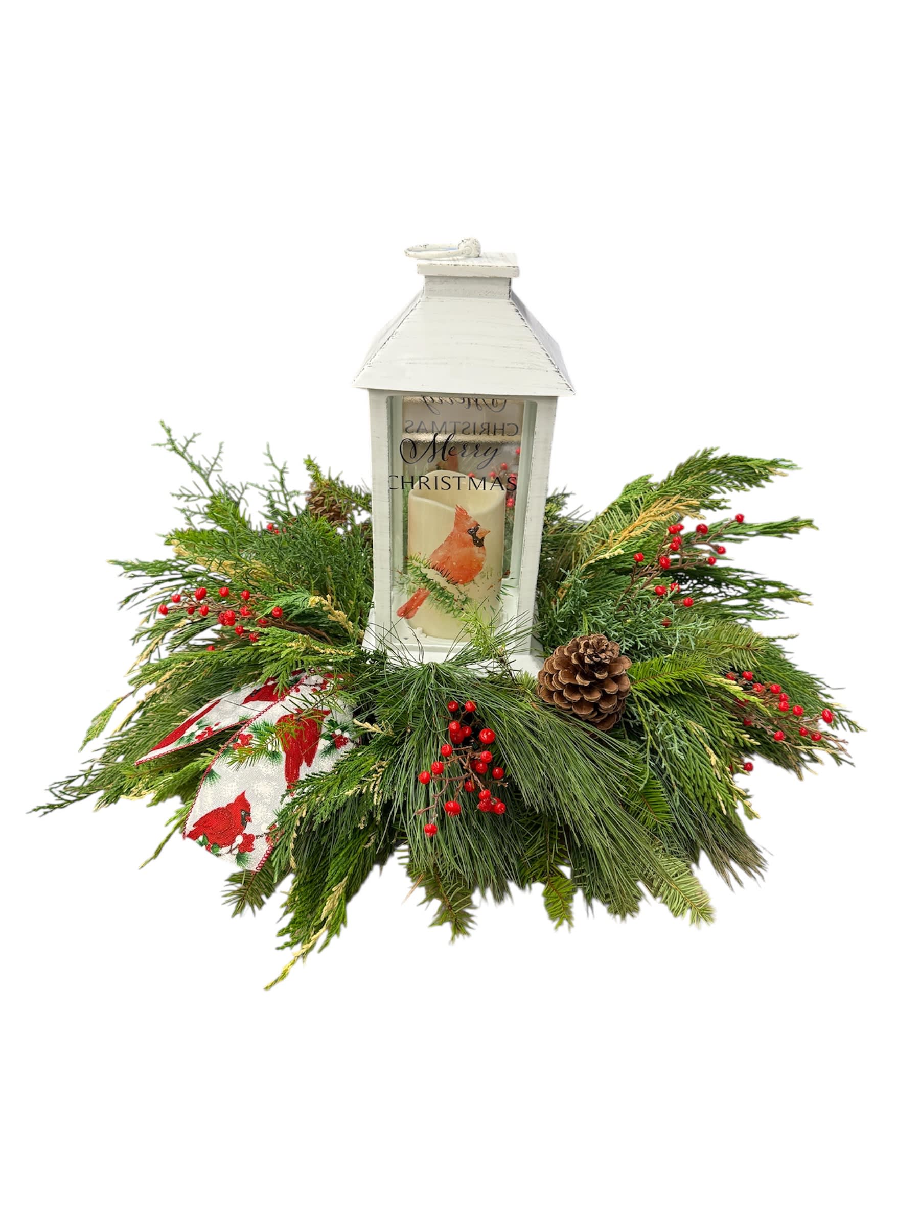 Cardinal Christmas Glow Flower Bouquet