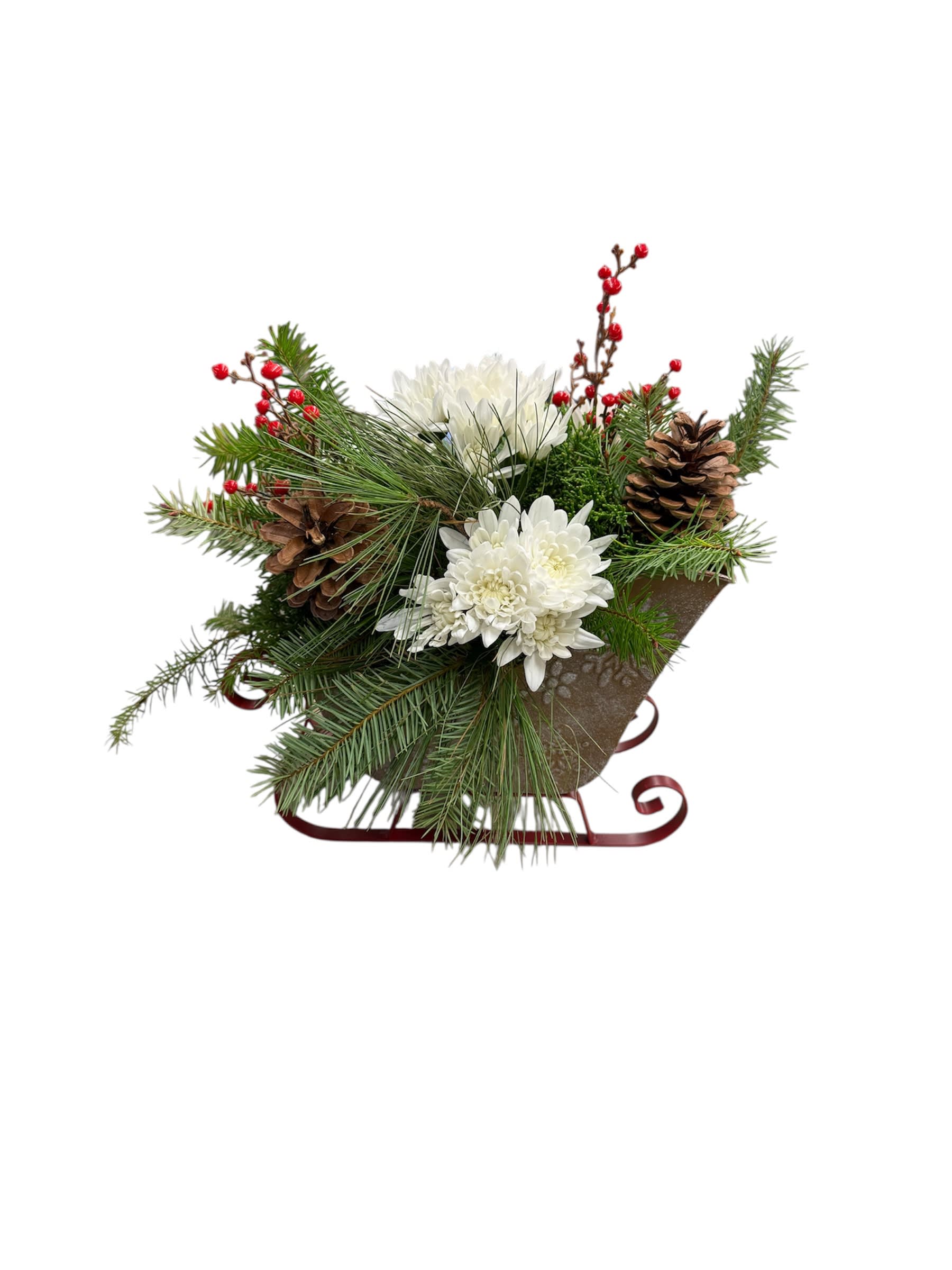 Sleigh Bells and Snowfall Flower Bouquet
