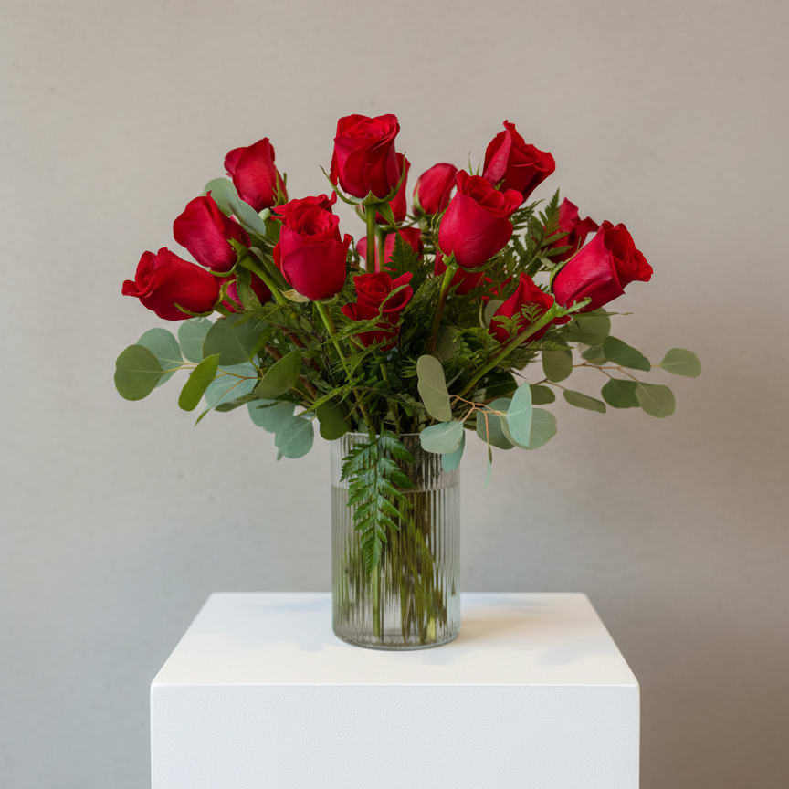 Red Paris Roses Flower Bouquet