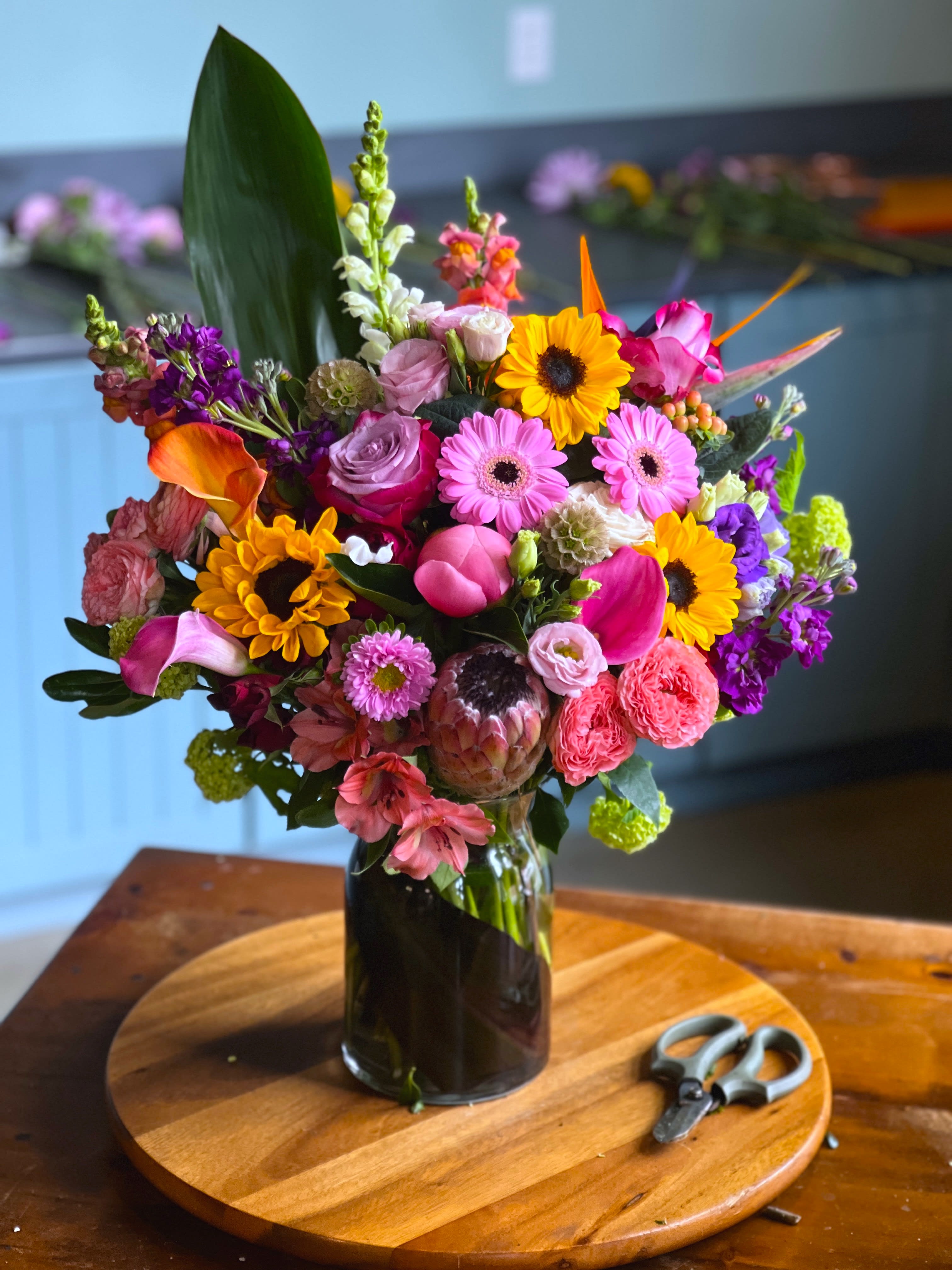 Vase - Deluxe Monthly Subscription Flower Bouquet