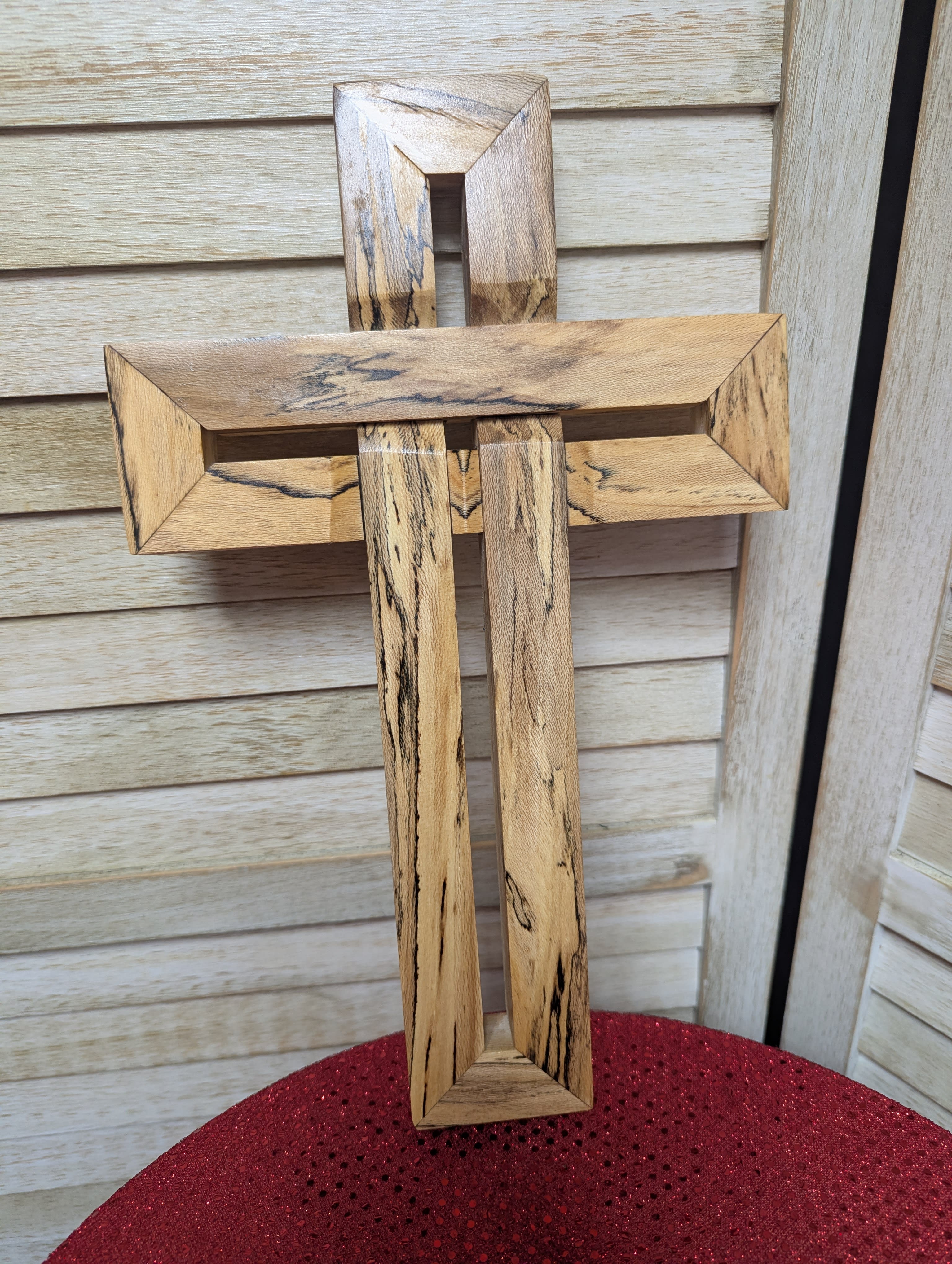 Hand Crafted Keepsake Cross Without a Stand Flower Bouquet
