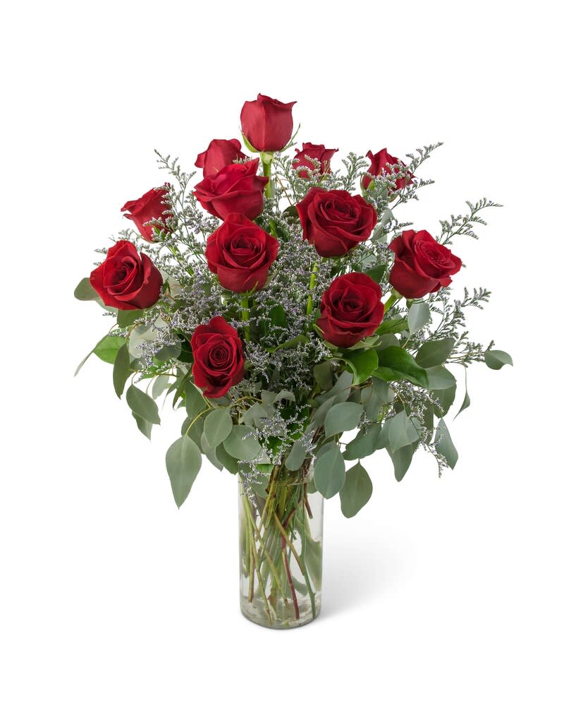 Elegance and Grace Dozen Roses Flower Bouquet