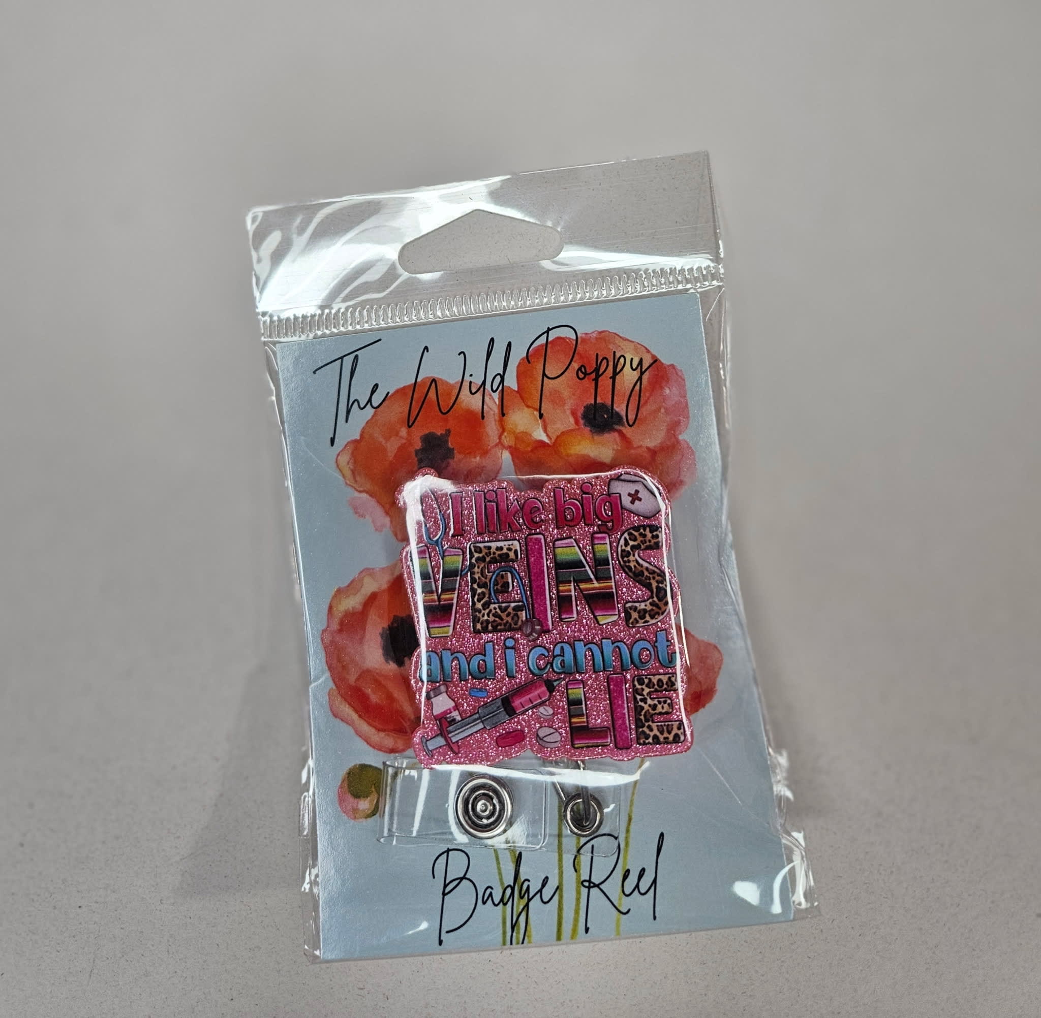 I Like Big Veins Badge Clip Flower Bouquet