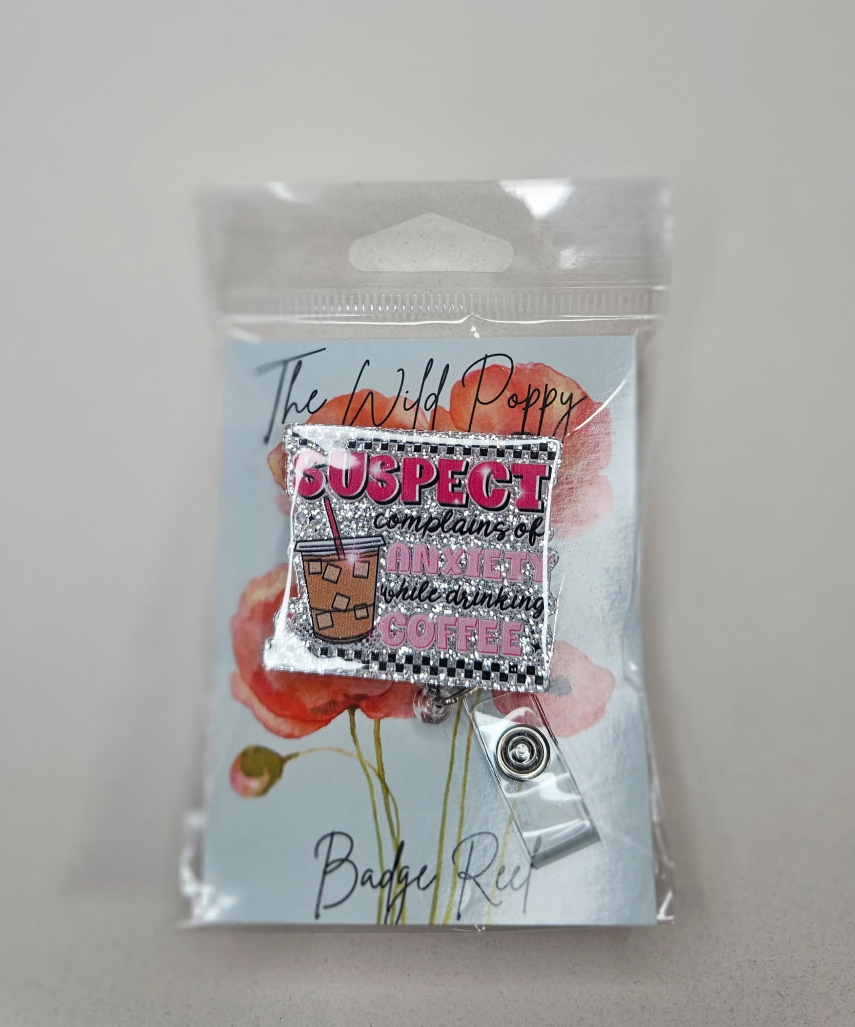 SUSPECT Badge Clip Flower Bouquet