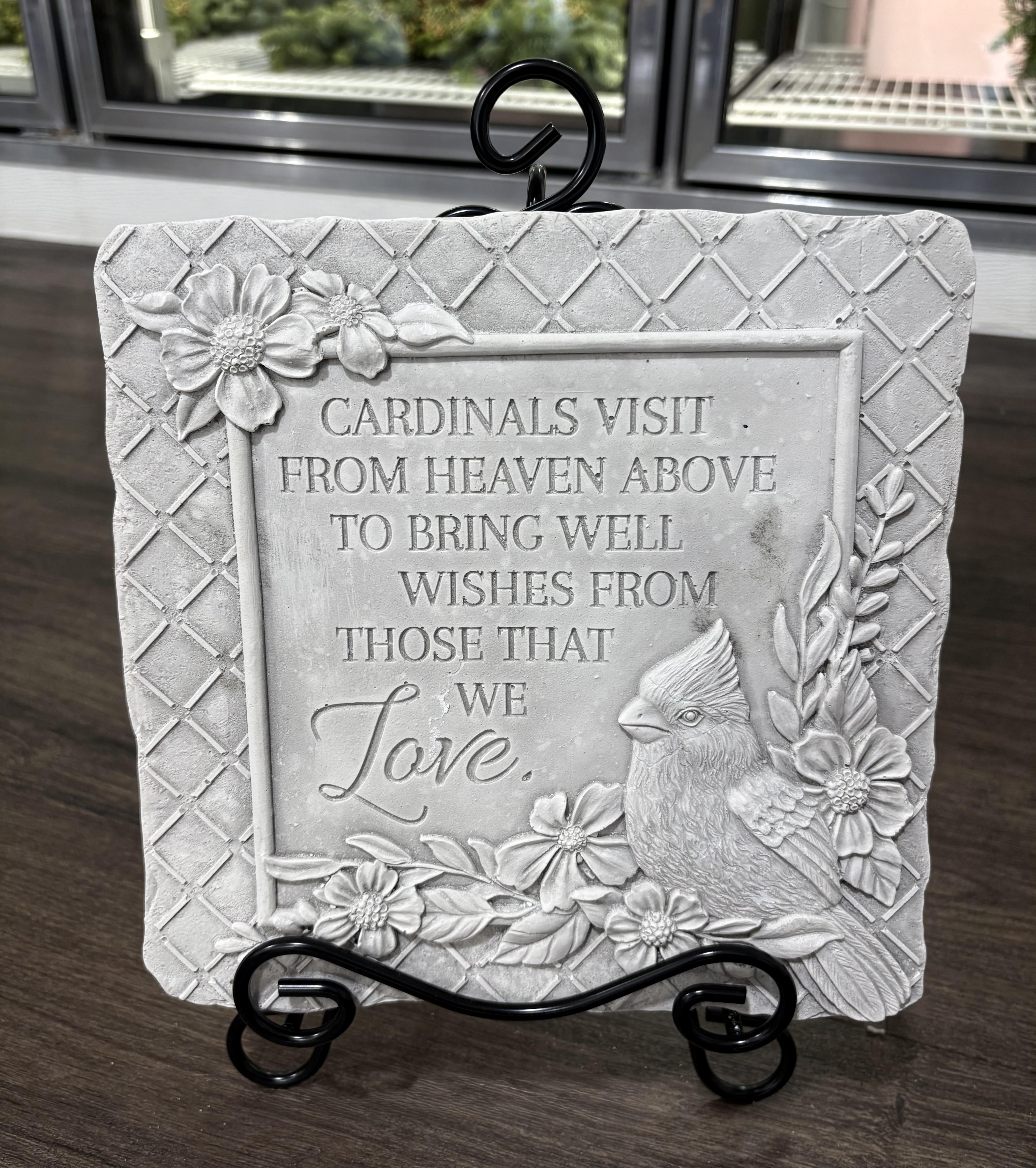 Cardinals Visit Flower Bouquet