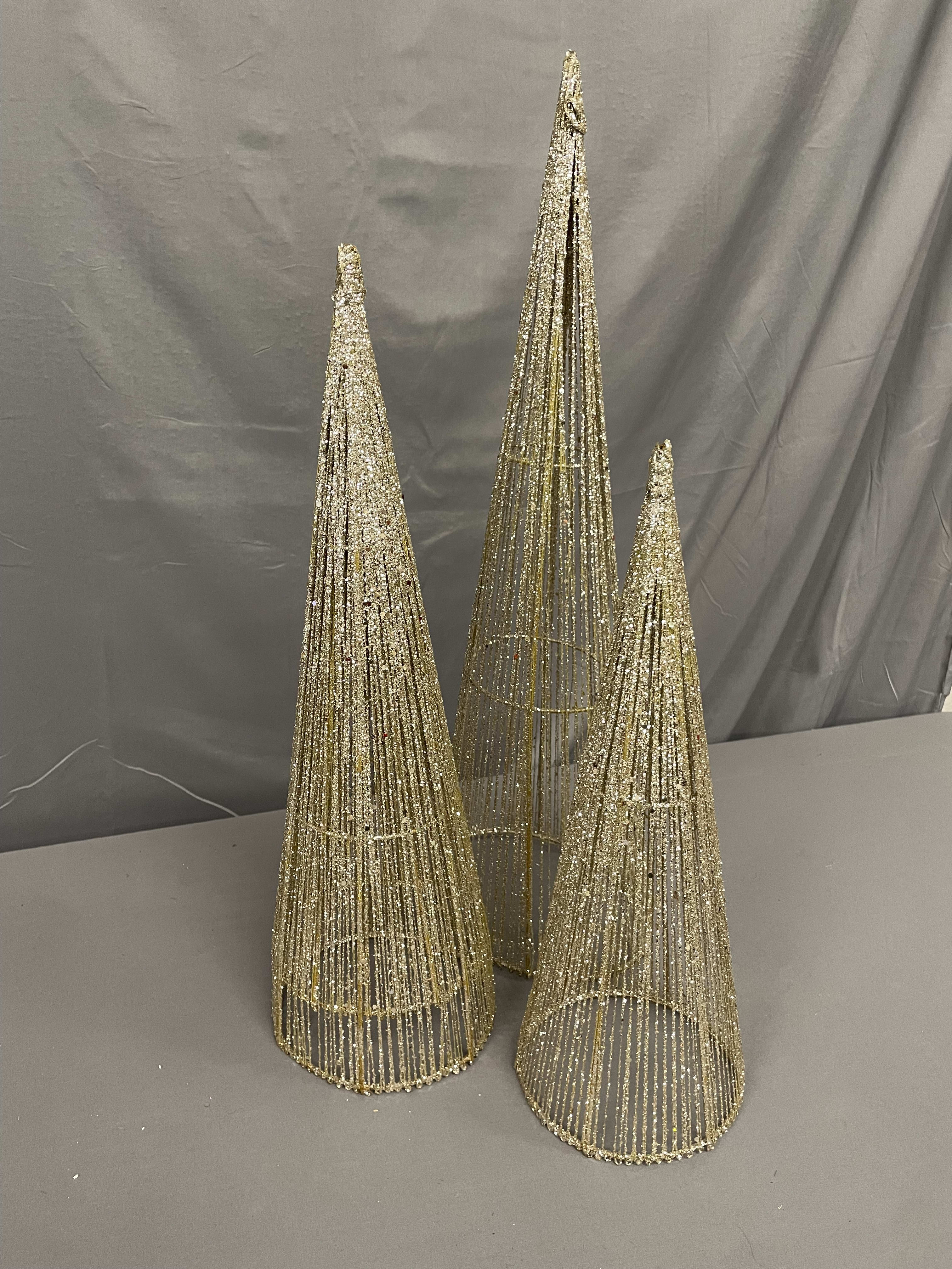 Golden Sparkle Christmas Trees