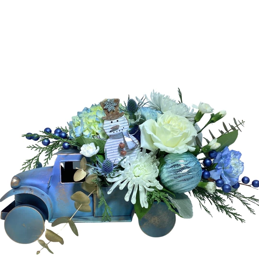 Truckin Thru the Snow Flower Bouquet