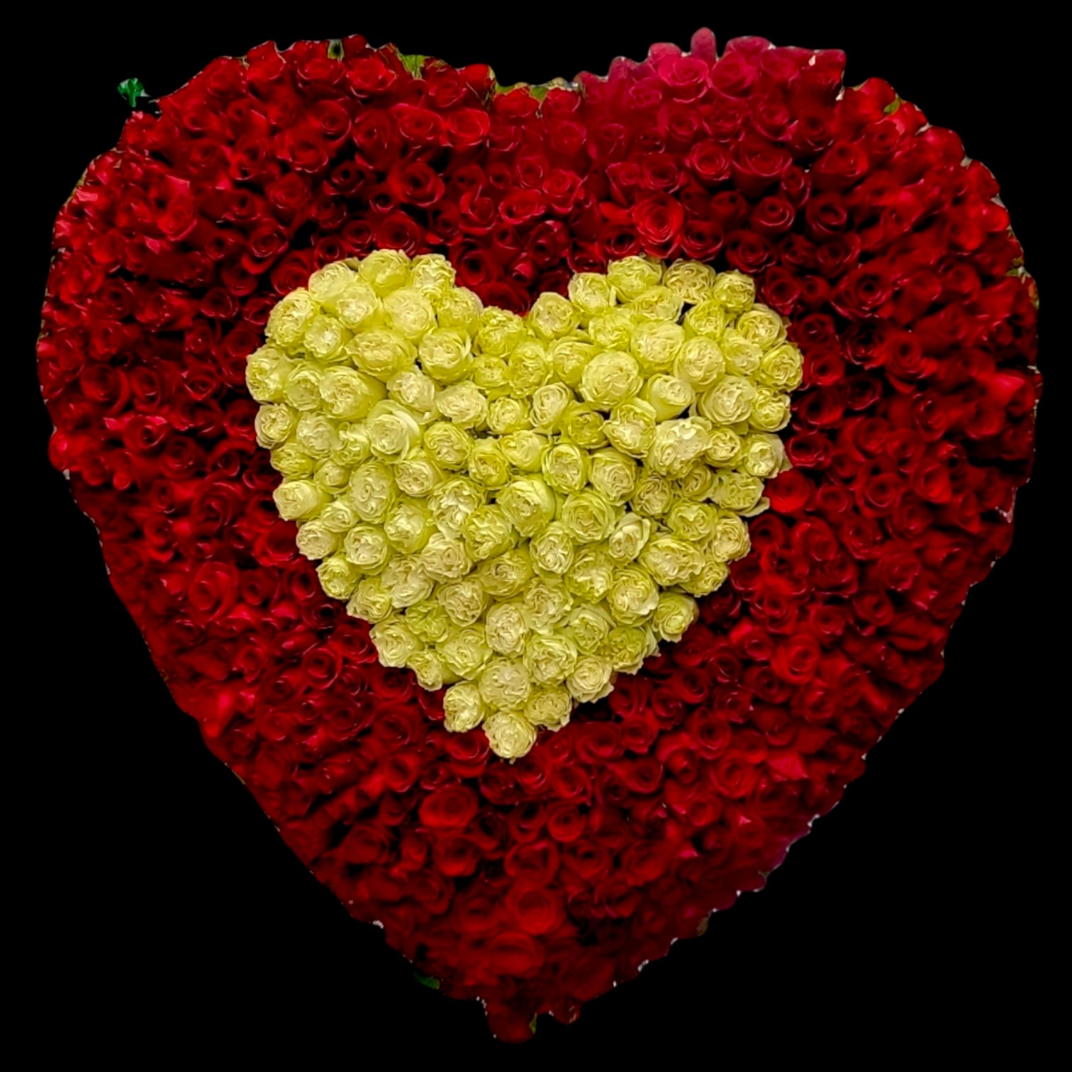 RED & WHITE HEART SHAPE