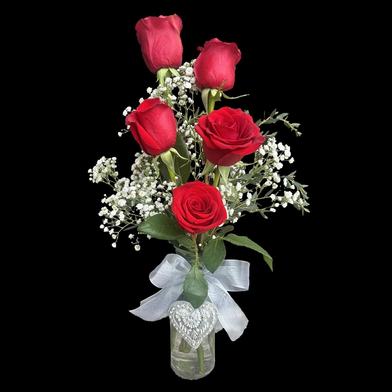 Charming Red Rose Display