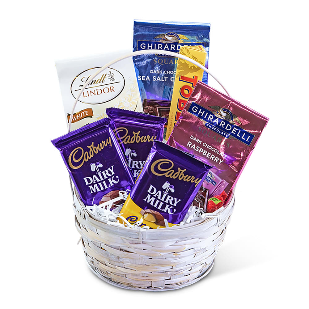 Chocolate Dreams Basket Flower Bouquet