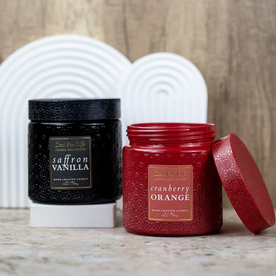 A Cheerful Giver Zest For Life Candles Flower Bouquet