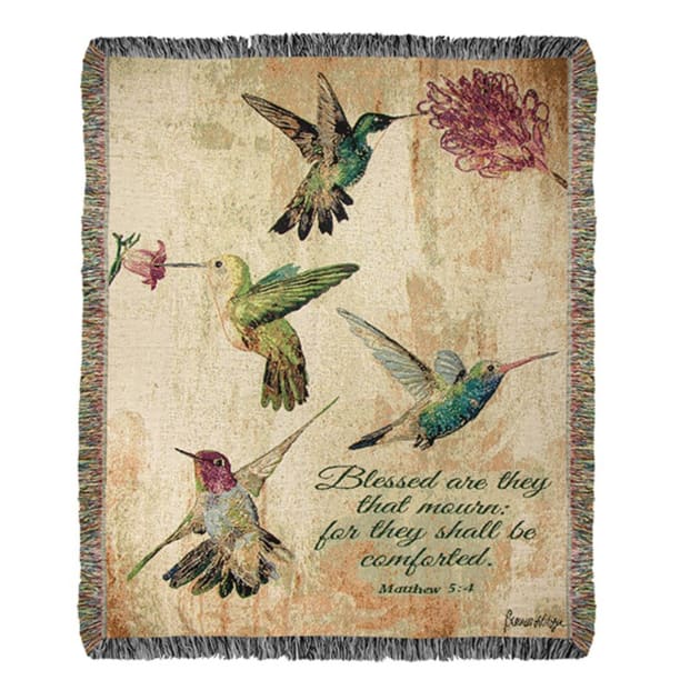 Hummingbird Floral w/Verse