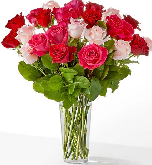Roses Pink, Hot Pink & Red - From Flower Bouquet
