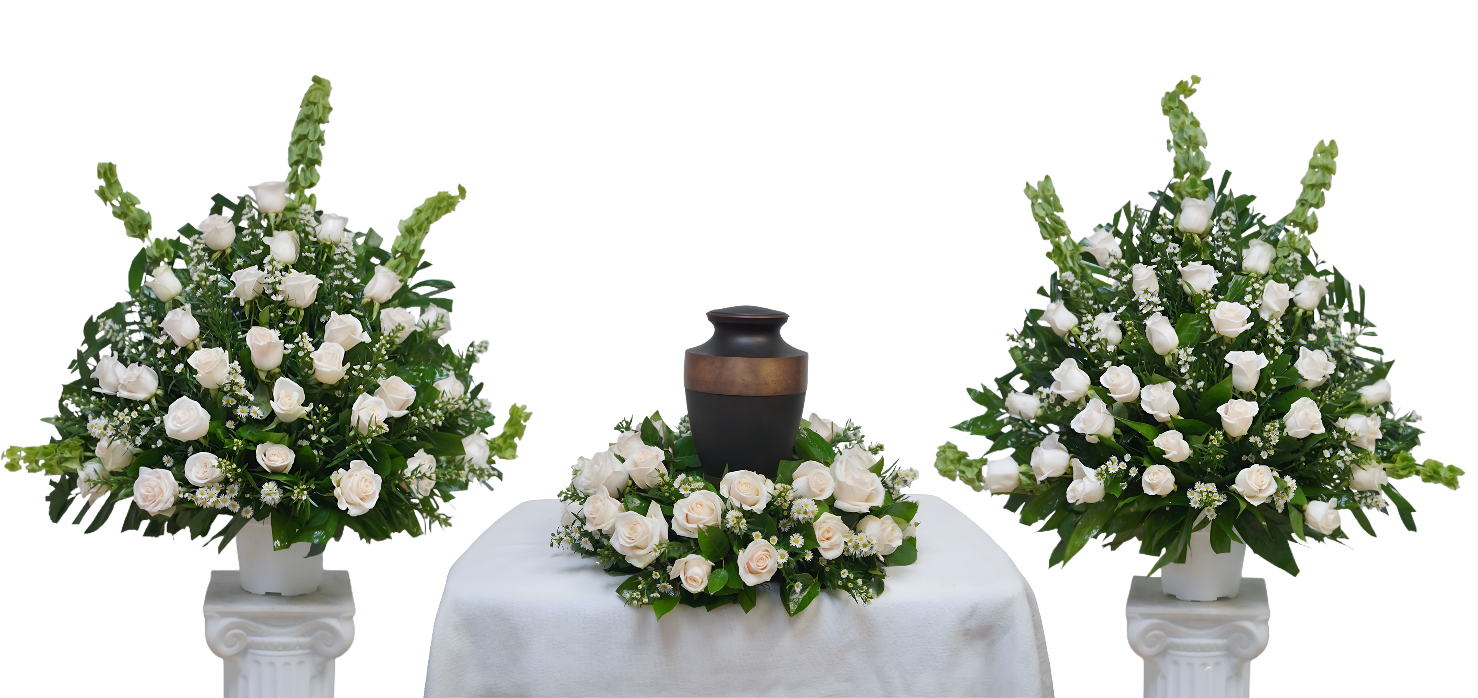 SAU-2 Set de urna en rosas y montecasino Flower Bouquet