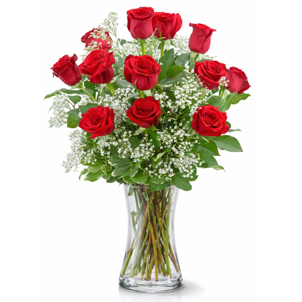 Classic Dozen Roses Flower Bouquet