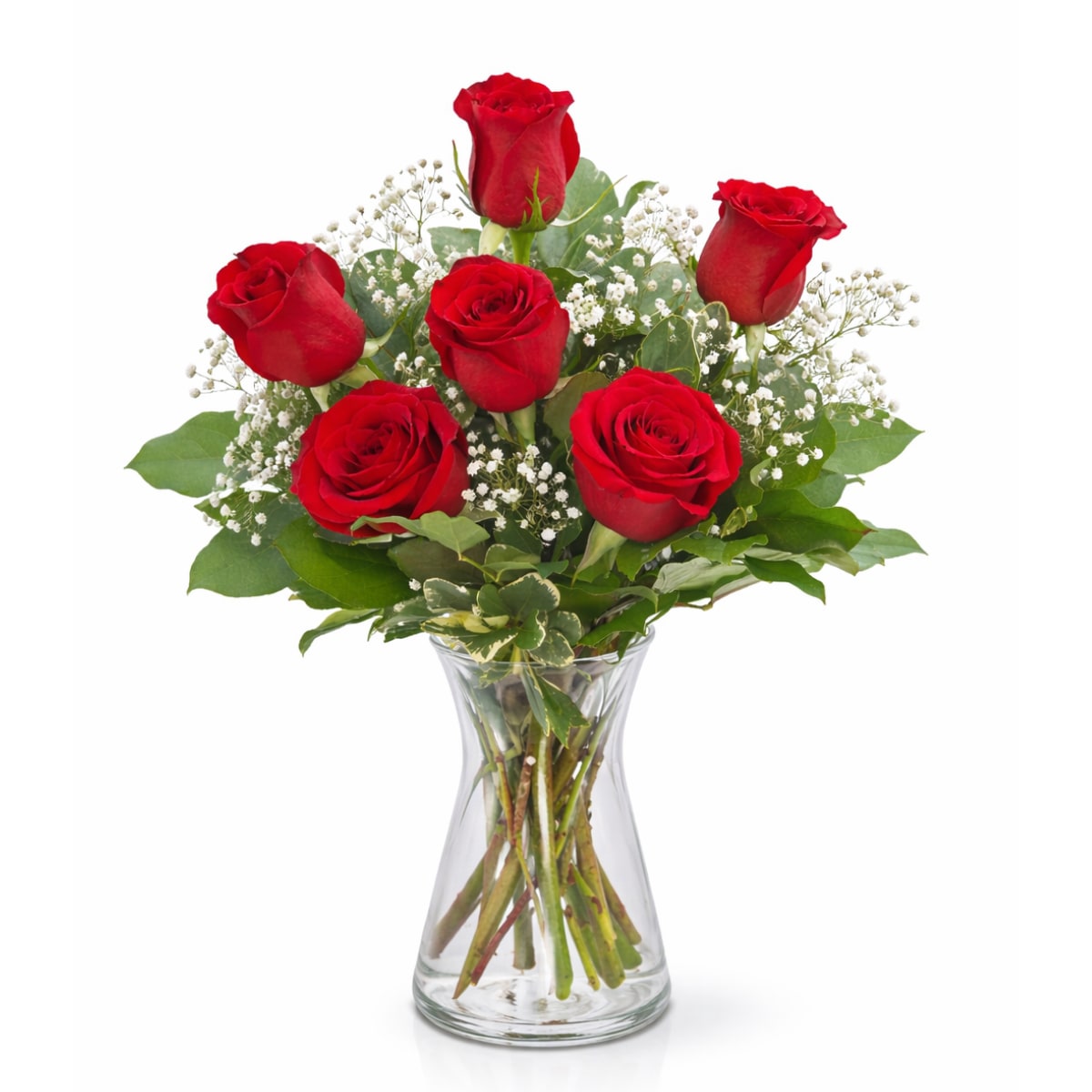 Red Roses (6) Flower Bouquet